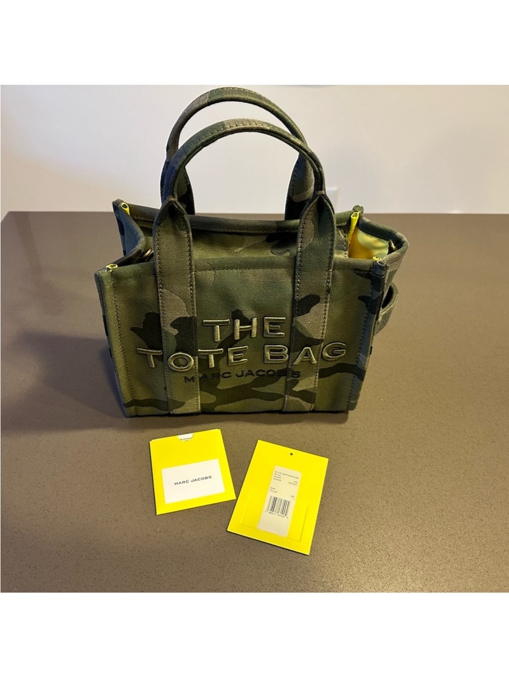 Marc Jacobs Camouflage Canvas Tote in Olive and Black - Picture 2 of 7